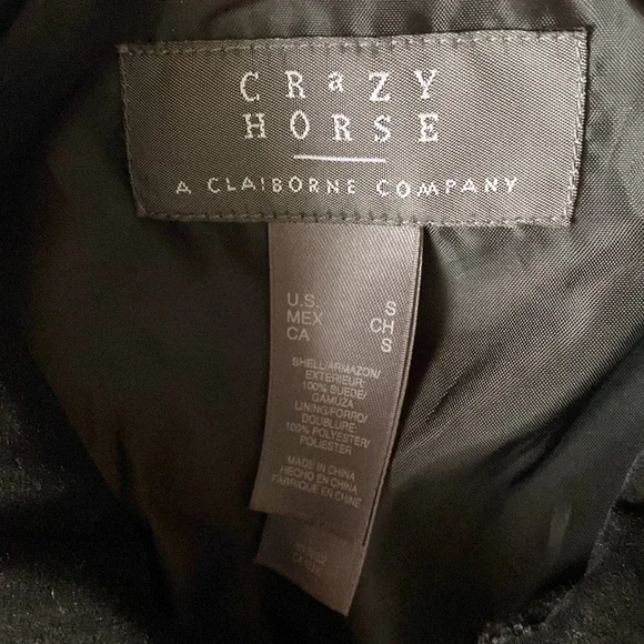 CRAZY HORSE Men’s Black Suede Jacket Size S - Picture 2 of 5